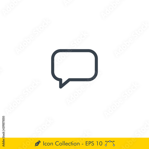 Wallpaper Mural Comment Icon / Vector - In Line / Stroke Design Torontodigital.ca