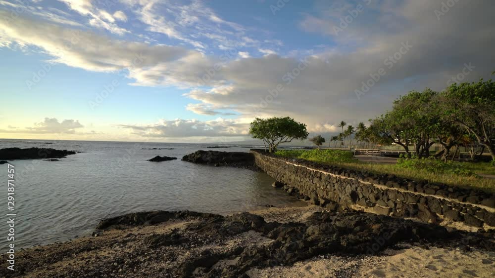 Beach at Auberge Hotel Big Island Hawaii Lava Wall Beach at Auberge Hotel Big Island Hawaii Lava Wall