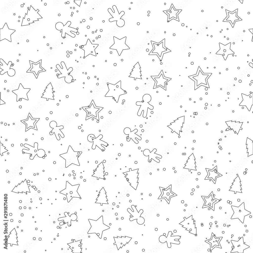 Seamless background with Christmas ornaments. Vector Seamless background with Christmas ornaments. Vector