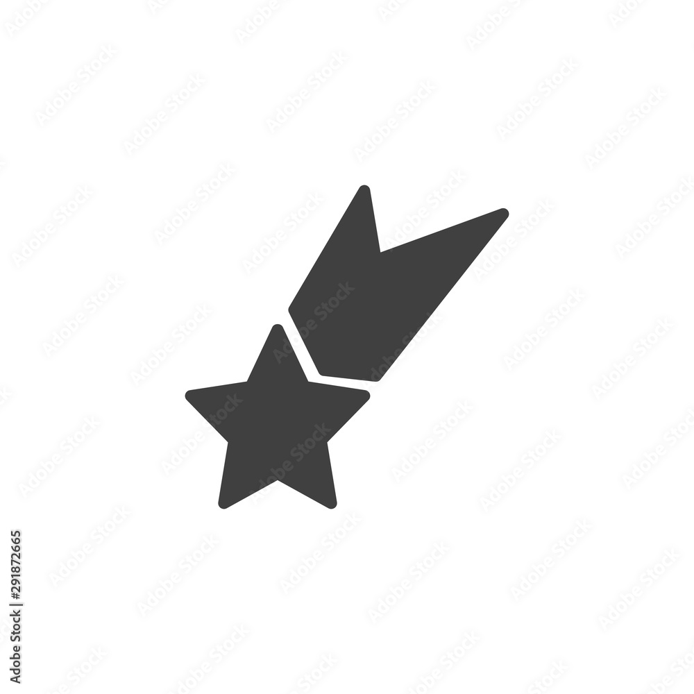 Falling star vector icon. filled flat sign for mobile concept and web design. Starfall glyph icon. Symbol, logo illustration. Vector graphics Falling star vector icon. filled flat sign for mobile concept and web design. Starfall glyph icon. Symbol, logo illustration. Vector graphics
