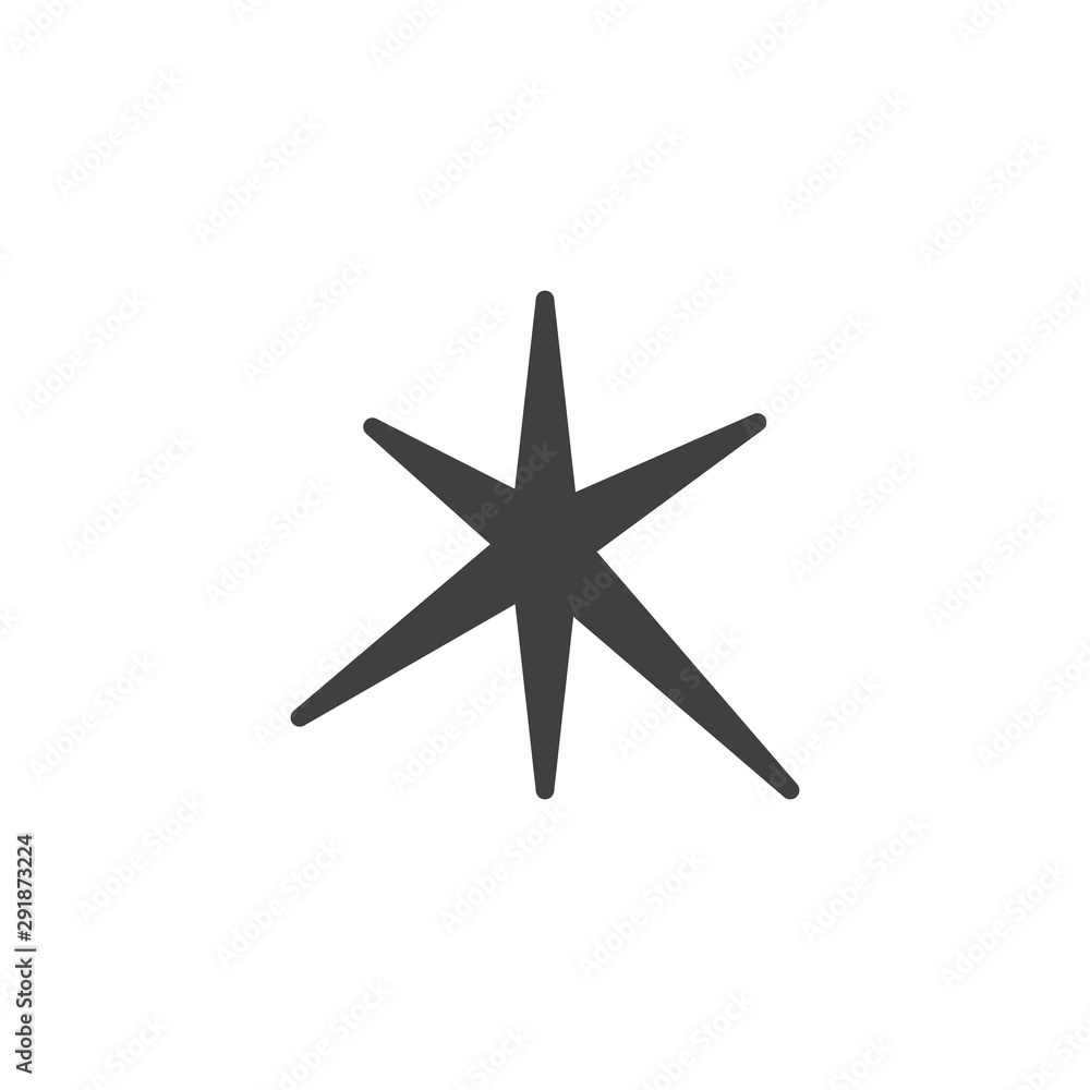 Obraz premium Flash, star vector icon. filled flat sign for mobile concept and web design. Sparkle, star flare glyph icon. Symbol, logo illustration. Vector graphics