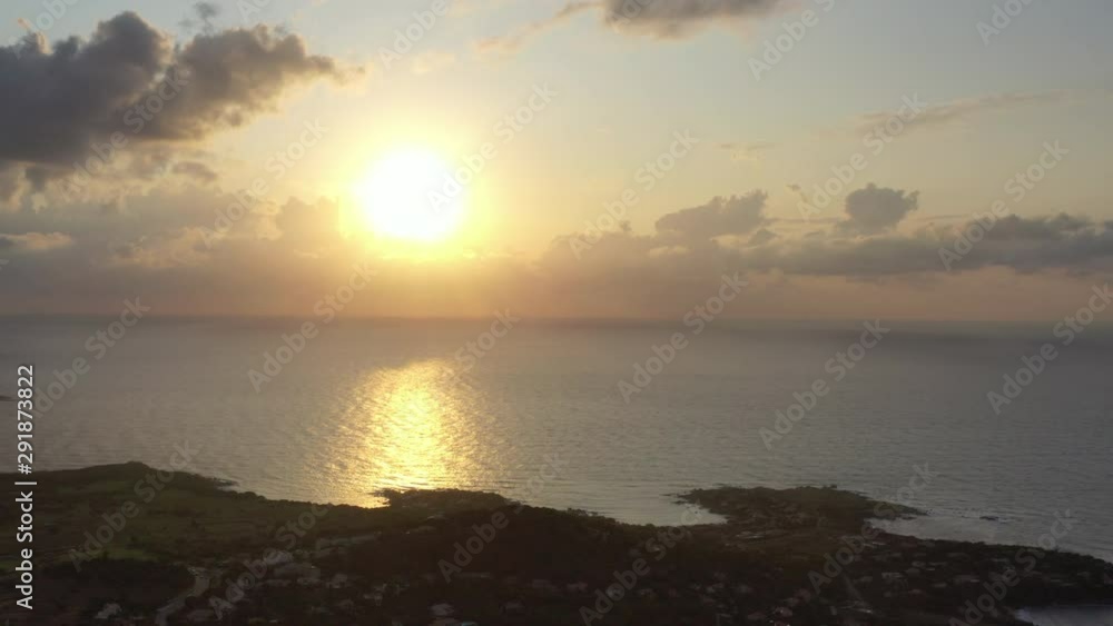 Drone flying to the sunset of the Coast 4k Drone flying to the sunset of the Coast 4k