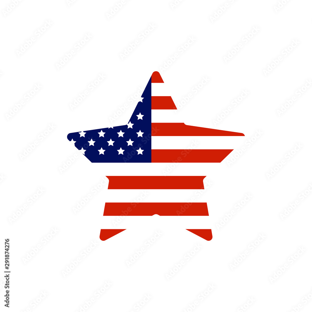 Usa flag graphic design template vector isolated illustration Usa flag graphic design template vector isolated illustration
