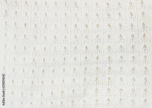 Closeup of white knitting f...