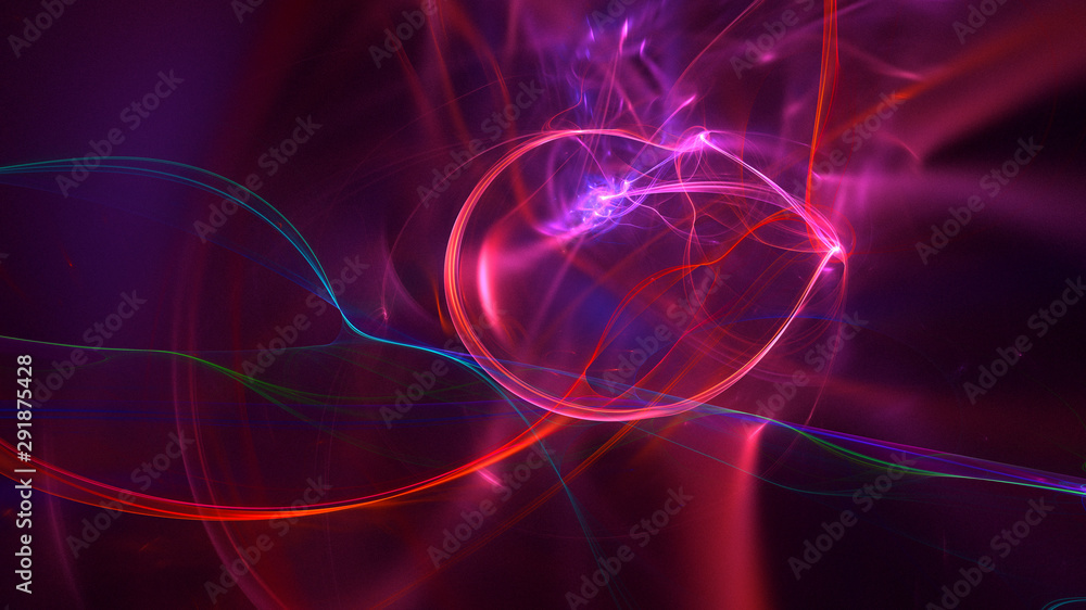 Obraz premium 3D rendering abstract fractal technology wallpaper 