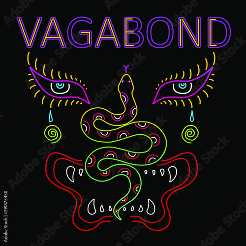 neon sign illustration fashion graphic design