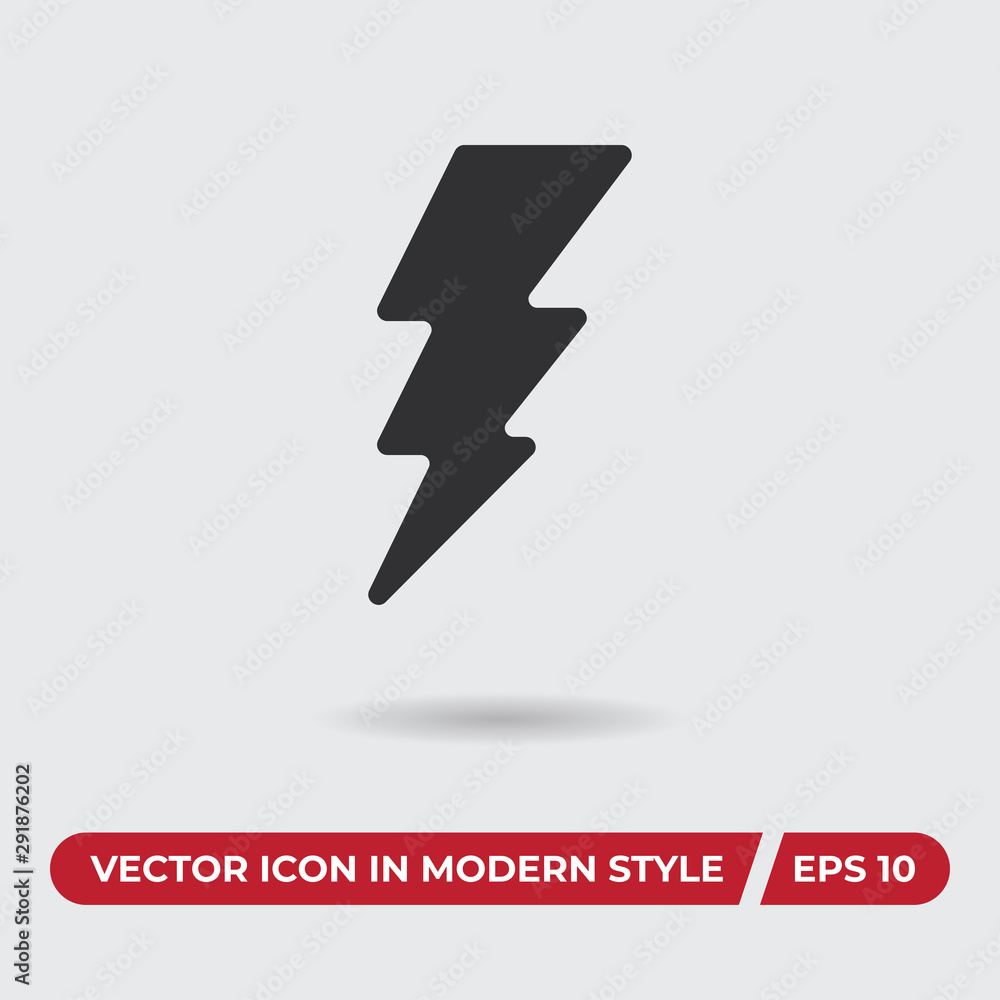 Electric energy vector icon in modern style for web site and mobile app Electric energy vector icon in modern style for web site and mobile app