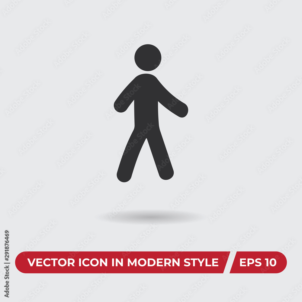 Relaxing walk vector icon in modern style for web site and mobile app Relaxing walk vector icon in modern style for web site and mobile app