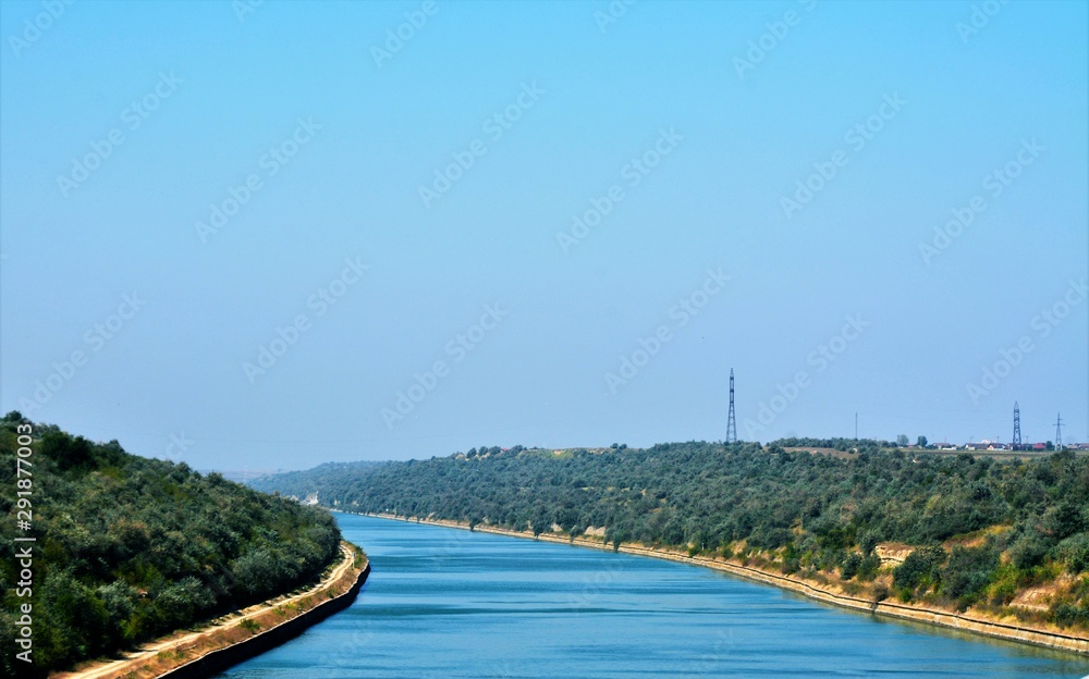 Fototapeta premium Danube - Black Sea channel in Romania