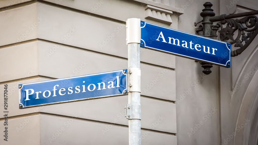 Street Sign Professional versus Amateur Street Sign Professional versus Amateur