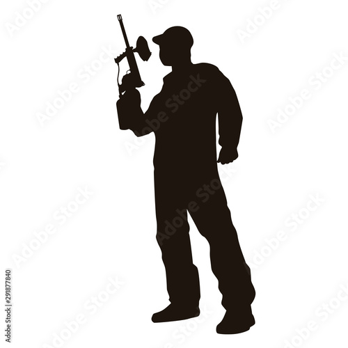 Paintball Player Silhouette