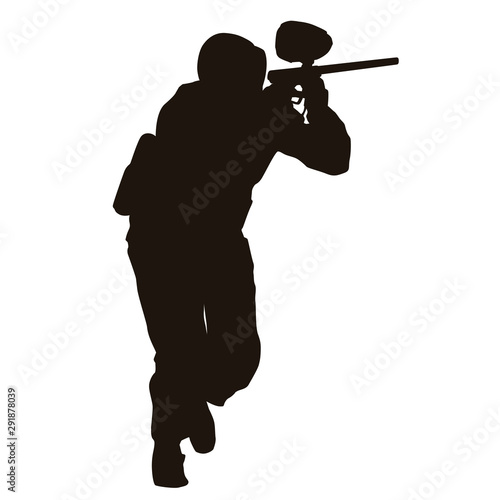 Paintball Player Silhouette