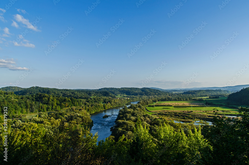 San panorama z góry Sobień