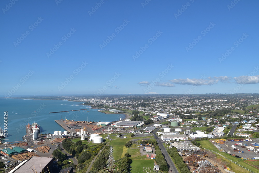 The landscape in New Plymouth, North Island, New Zealand