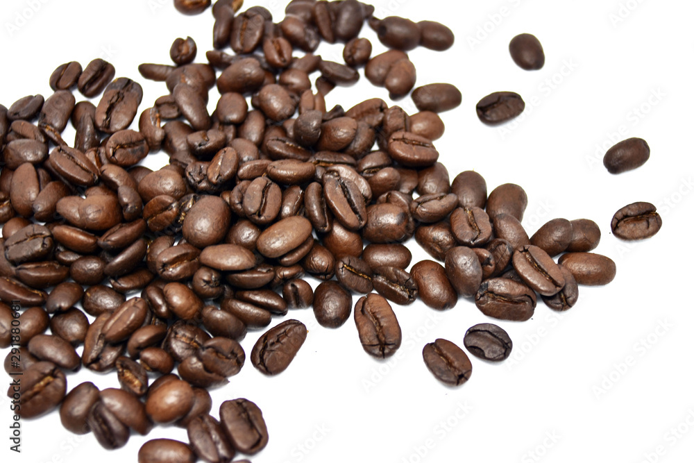 Coffee beans isolated on a white background. Coffee beans isolated on a white background.