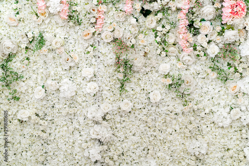 Fototapeta Naklejka Na Ścianę i Meble -  Beautiful flowers background for wedding scene.