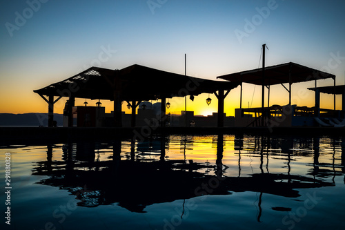 Aqaba off Season - Golden Hour at a Pool