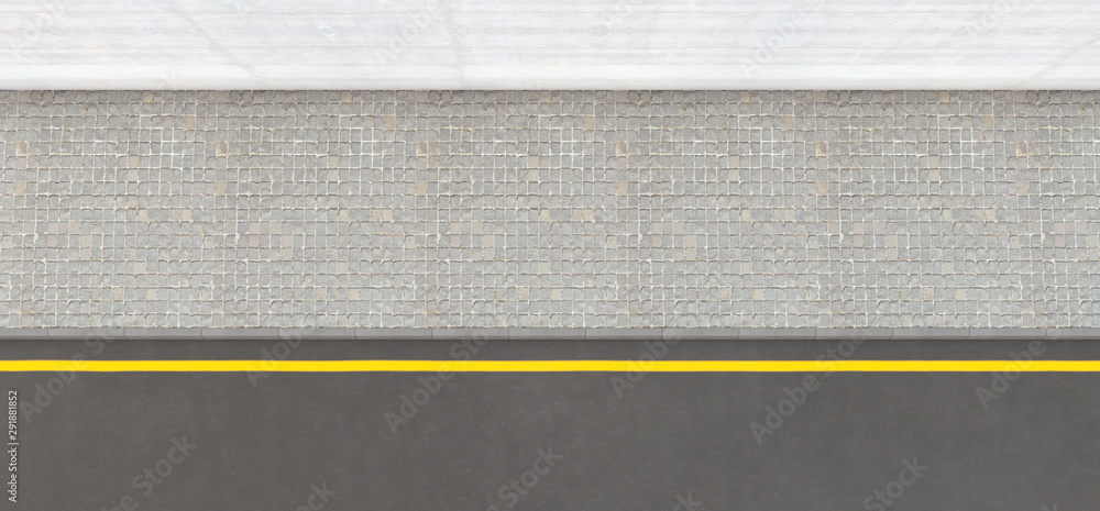 Fototapeta premium Pavement Street And Wall Backdrop