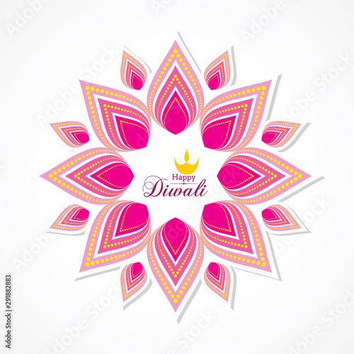 Illustration of Happy Diwali Greeting