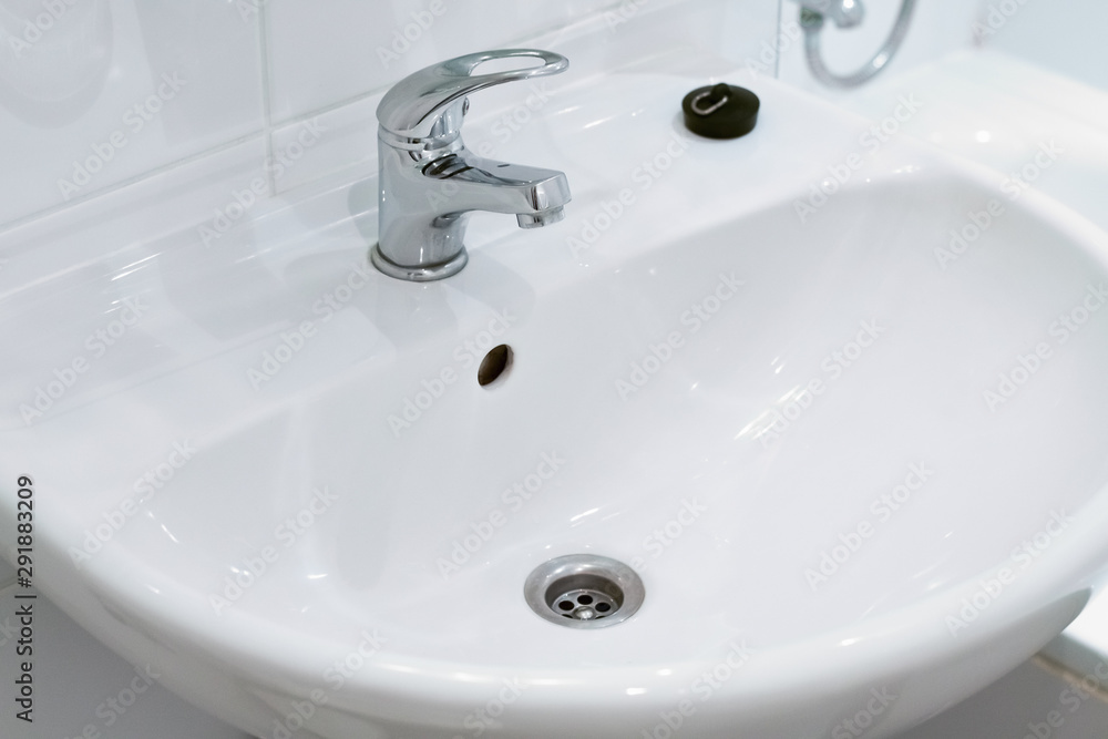 Clean white sink Clean white sink