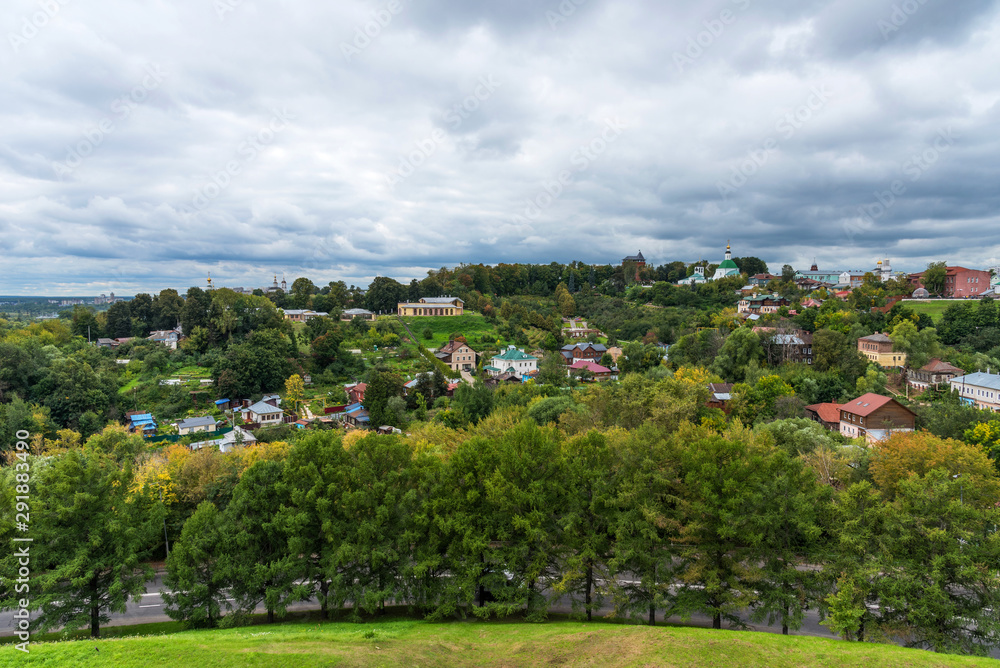 Panoramic summer view of Vladimir, Russia. Golden Ring of Russia.