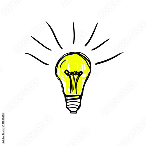 Hand drawn Light Bulb vecto...