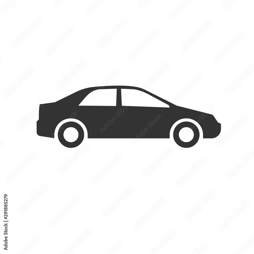 Car icon black on white background.vector Illustration. symbol. logo graphic