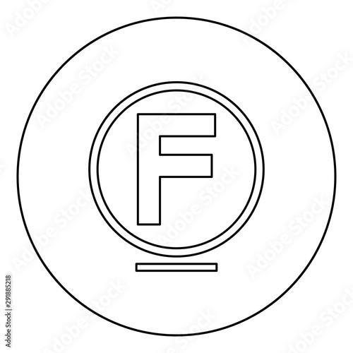 Cleaning with hydrocarbon monochlorotrichloromethane using ease mode Clothes care symbols Washing concept Laundry sign icon in circle round outline black color vector illustration flat style image