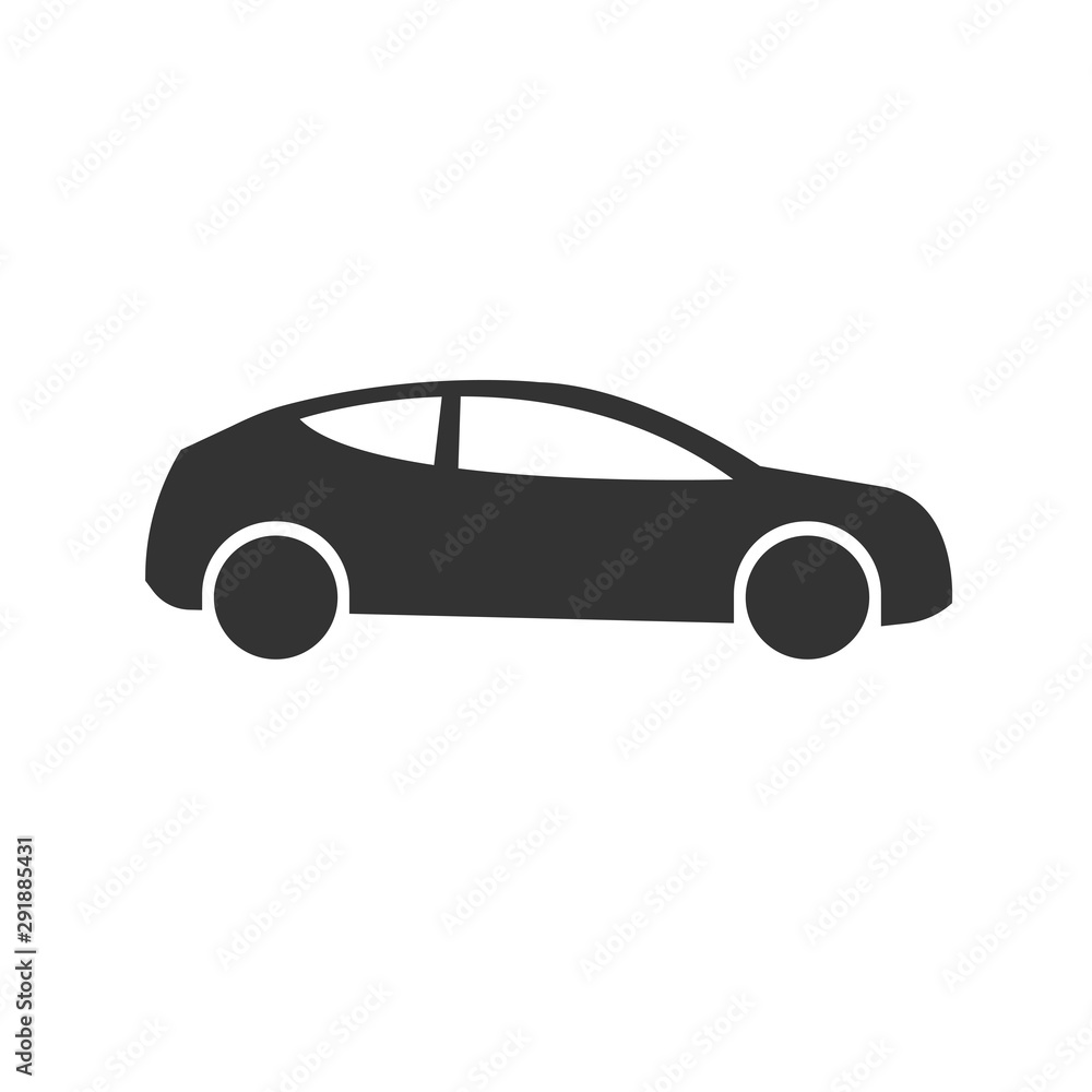 Car icon black on white background.vector Illustration. symbol. logo graphic