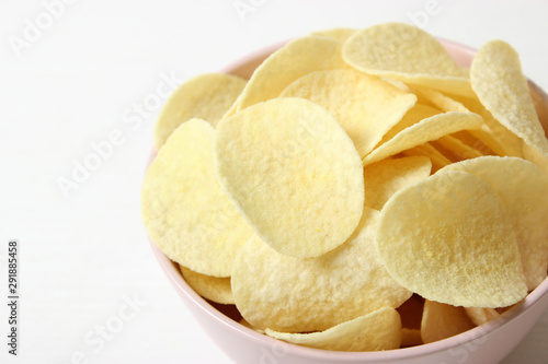 potato chips on the table. Snacks.