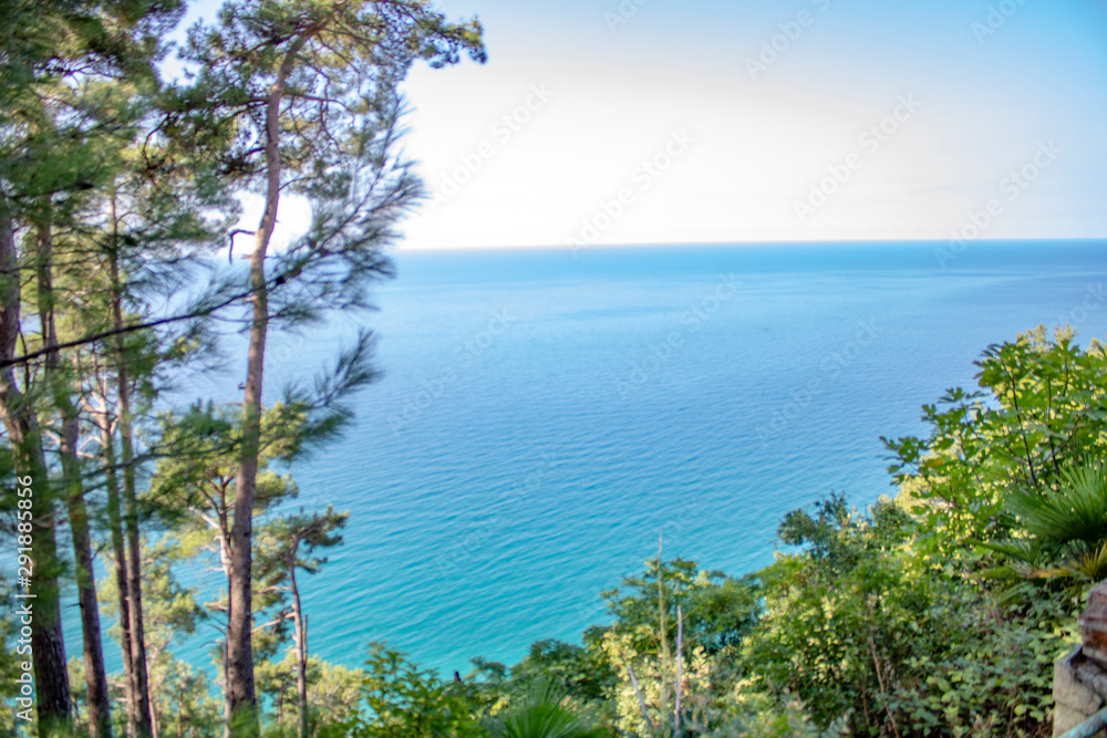 Sea view from the mountain on a summer day Sea view from the mountain on a summer day