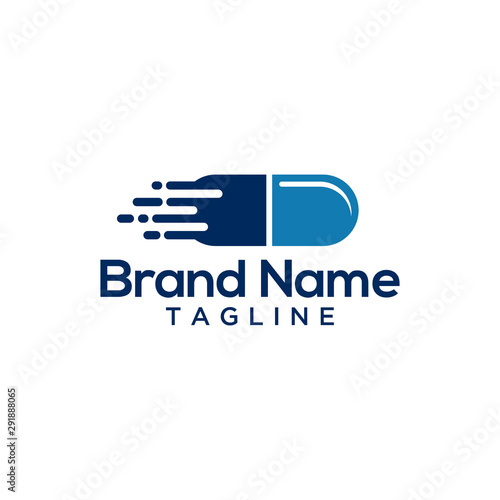 pharmacy delivery logo vector