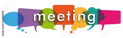 Colored Speech Bubbles Meeting Header