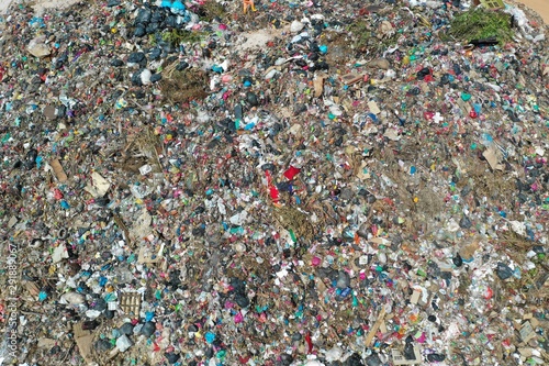 Plastic pollution crisis. Landfill in Malaysia