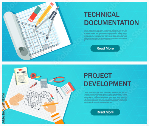 Development of technical documentation. Workplace of the designer.