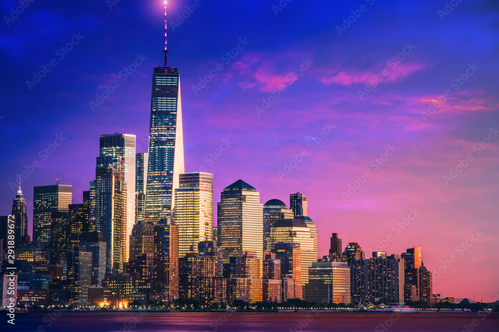 amazing view of the Lower Manhattan Financial District, New York City amazing view of the Lower Manhattan Financial District, New York City