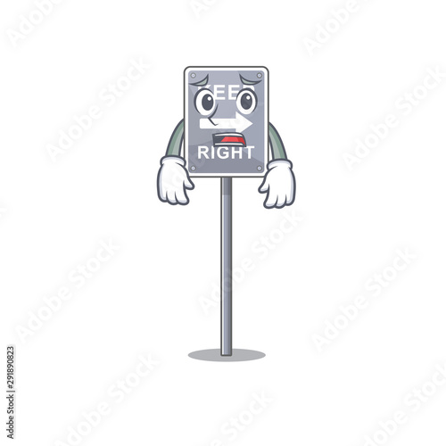 Afraid toy keep right shaped on cartoon