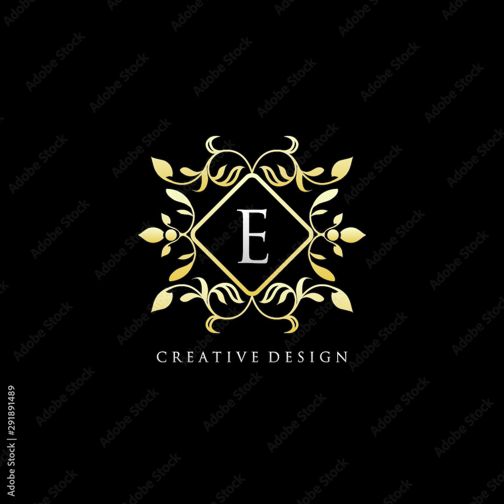 Letter E Luxury Boutique Gold Logo