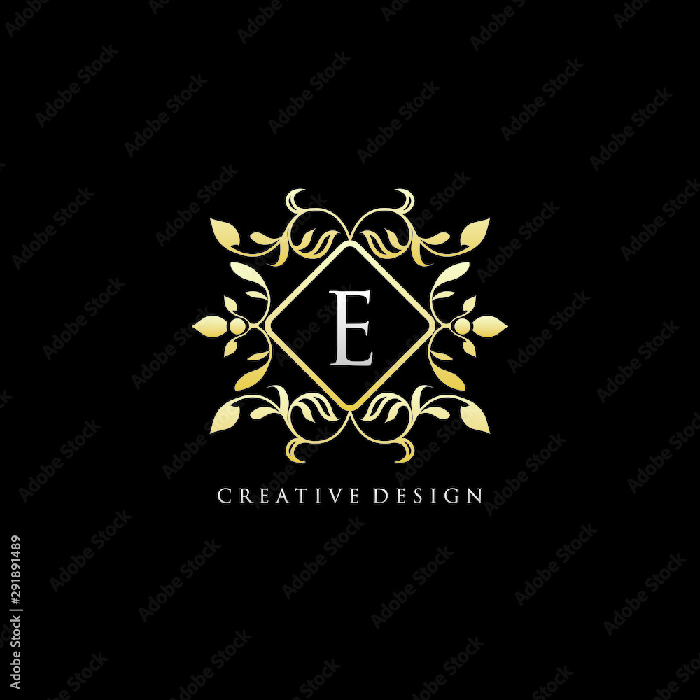 Letter E Luxury Boutique Gold Logo Letter E Luxury Boutique Gold Logo