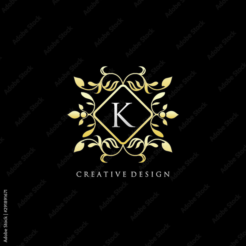 Letter K Luxury Boutique Gold Logo