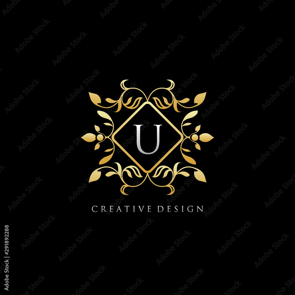 Letter U Luxury Boutique Gold Logo