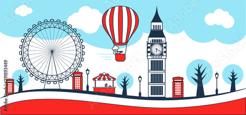 Photography London skyline illustration