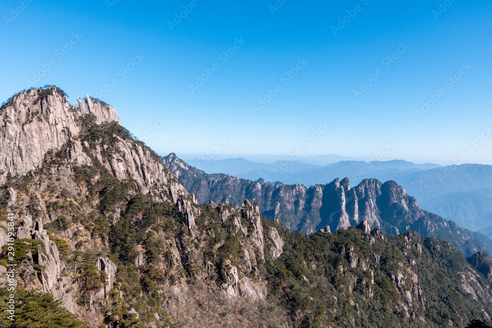 Scenery of Huangshan mountain in Anhui, China.