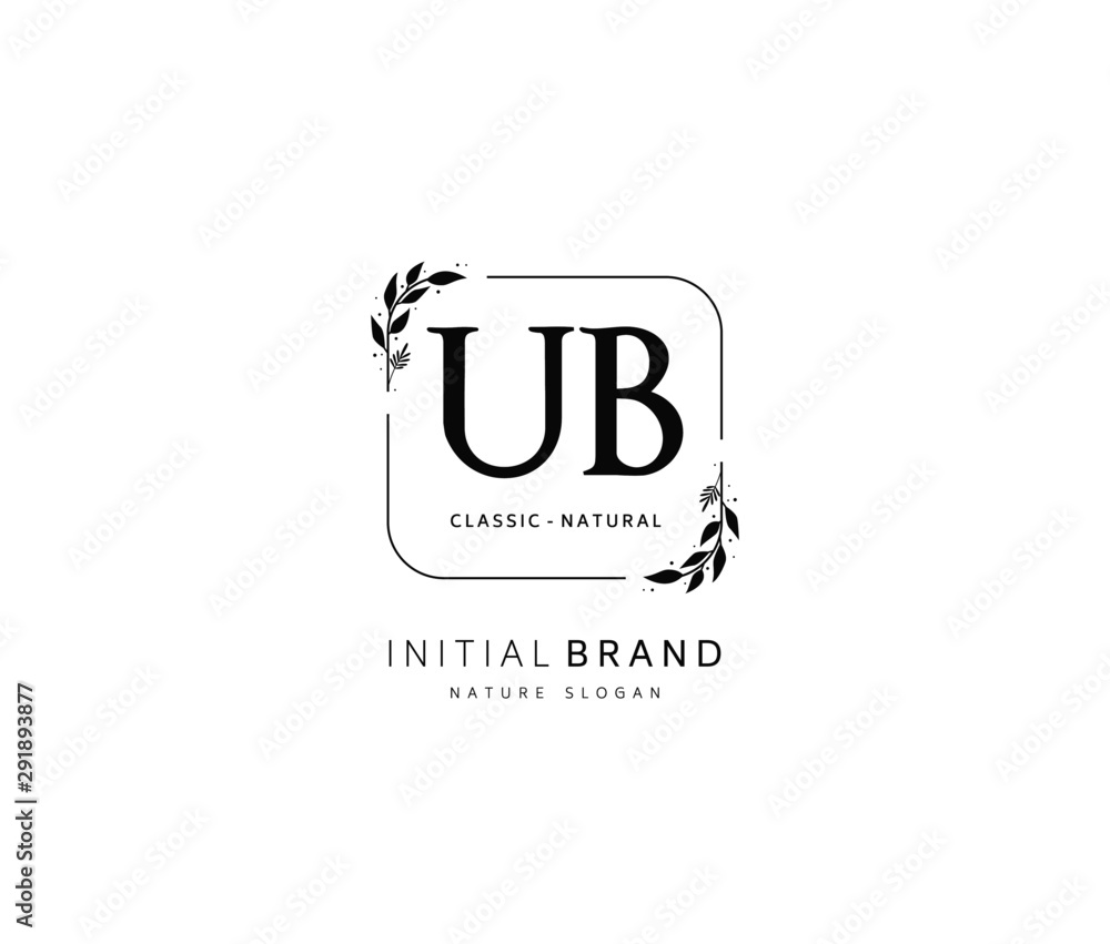 U B UB Beauty vector initial logo, handwriting logo of initial signature, wedding, fashion, jewerly, boutique, floral and botanical with creative template for any company or business. U B UB Beauty vector initial logo, handwriting logo of initial signature, wedding, fashion, jewerly, boutique, floral and botanical with creative template for any company or business.