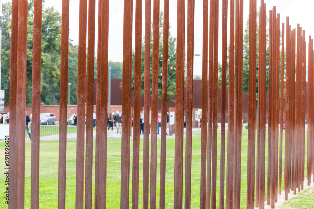 Steel rods in side of the Berlin Wall Memorial, Steel rods in side of the Berlin Wall Memorial,