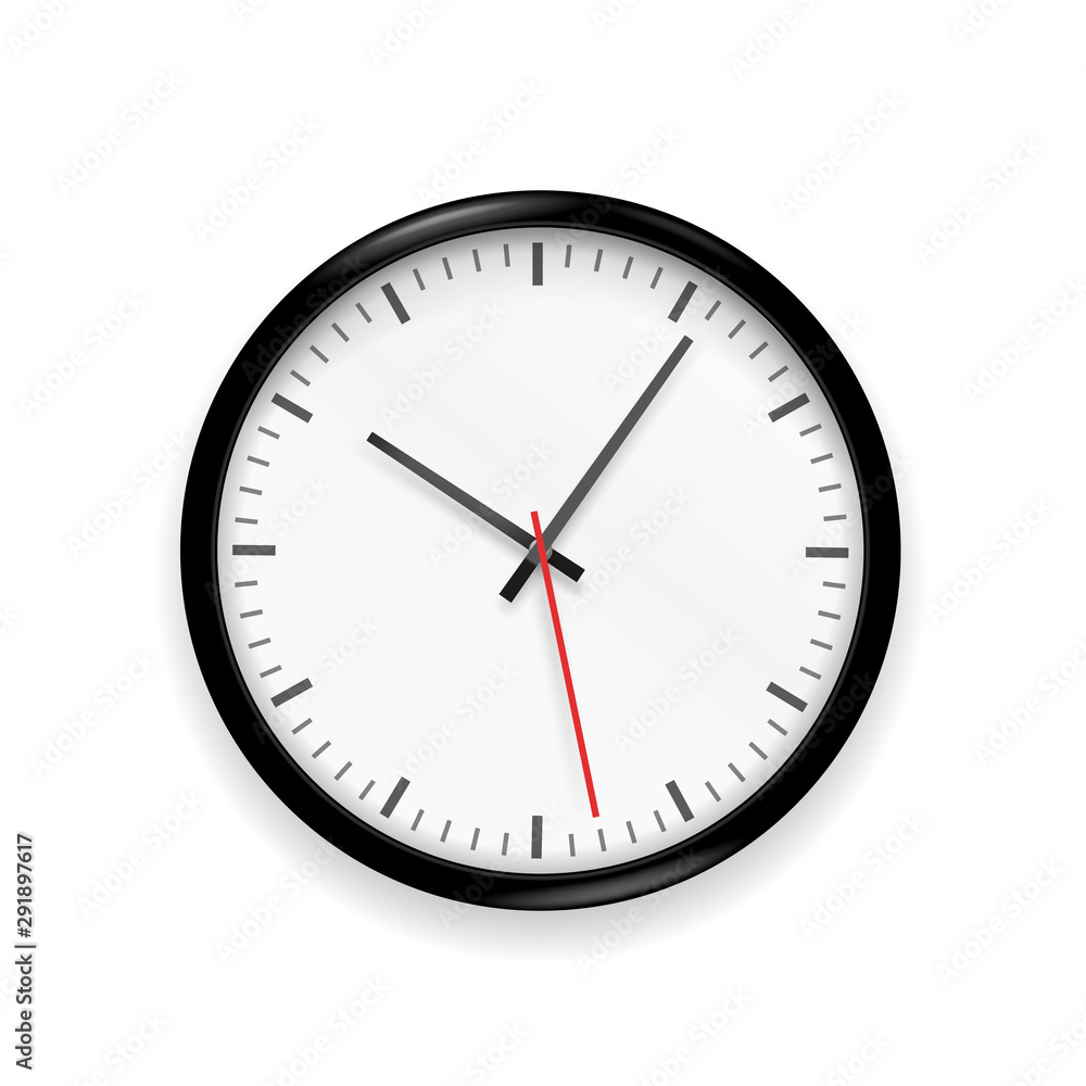 Classic clock vector illustration isolated on white background Classic clock vector illustration isolated on white background