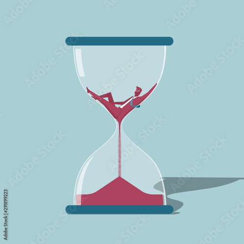Time concept design. Isolated on blue background.