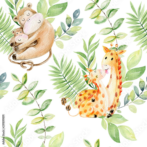Canvas Print Mom and baby