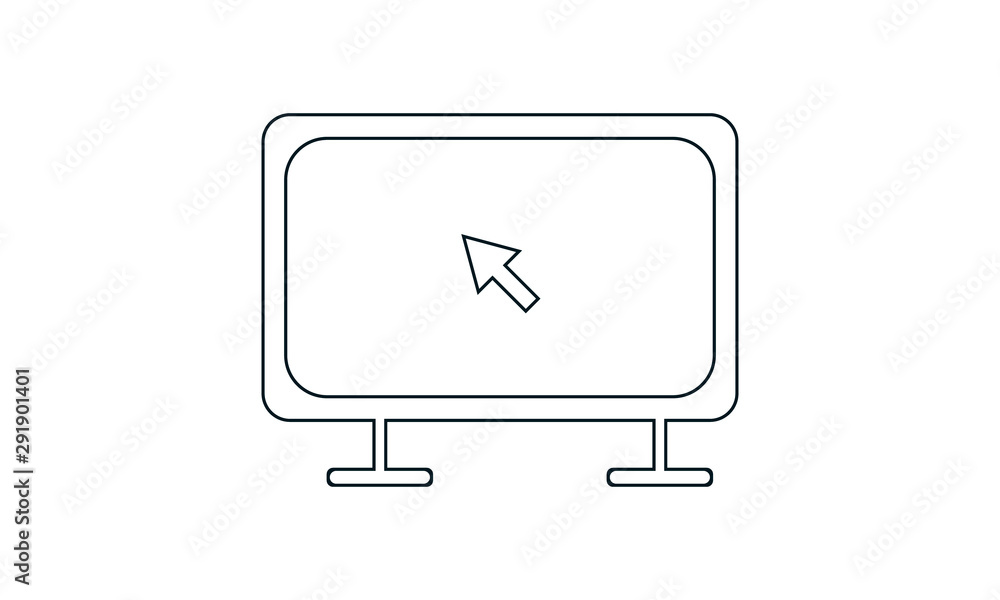 Computer icon for technology and digital learning Computer icon for technology and digital learning