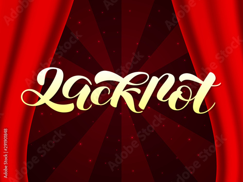 Vector illustration. Jackpot lettering for banner or card.